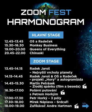 Jiz zitra od 12:00 hod. jsme opet na znackach. Prijdte koncerty kapel Monkey Business, O5 a Radecek nebo Chinaski do...